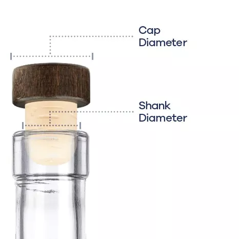 T Shape Wooden Top Synthetic Cork Stopper